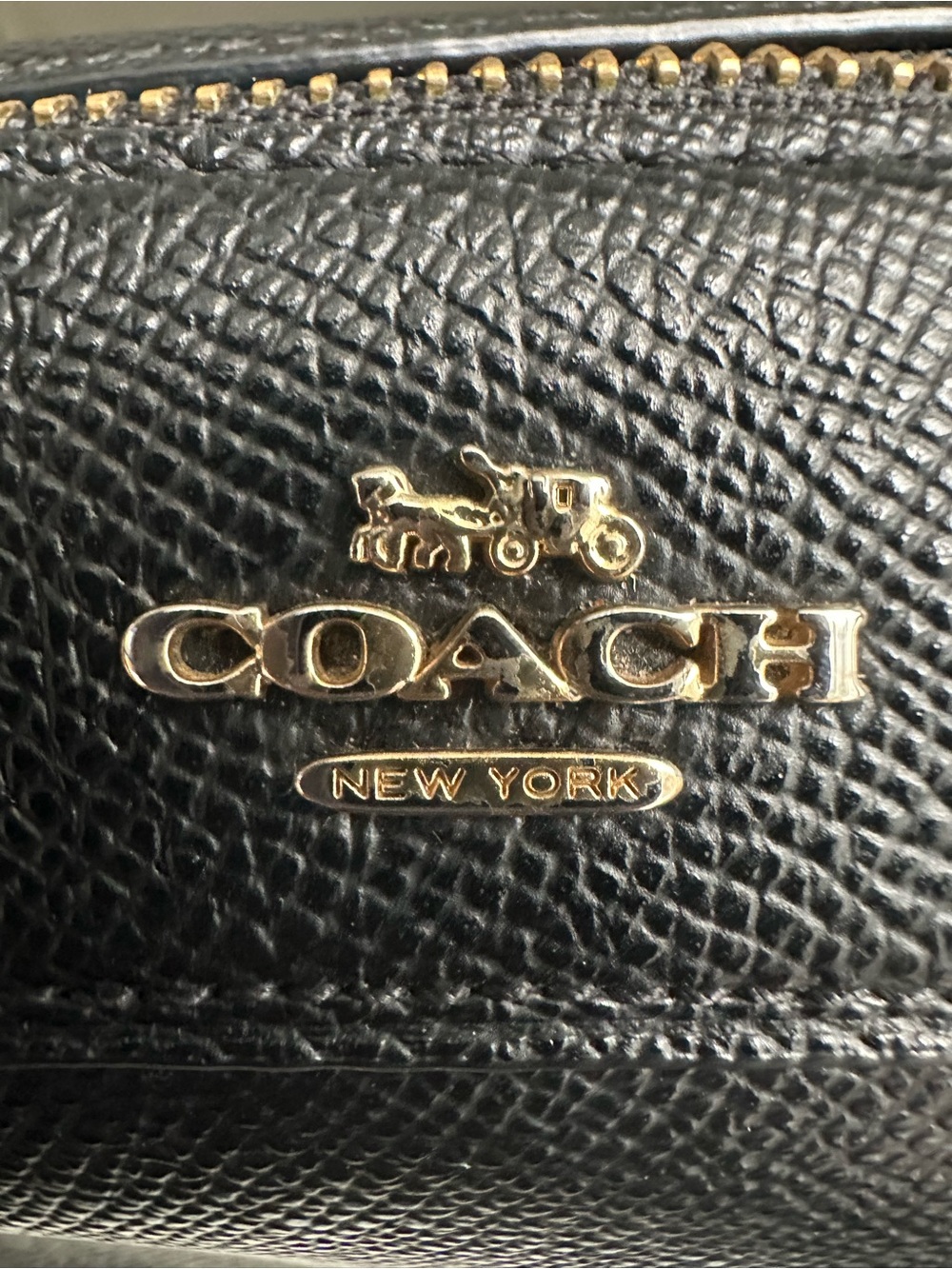 Coach Mini Bennett Crossbody Bag Black Crossgrain Leather F76629 Gold Hardware - Picture 11 of 14